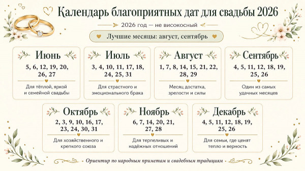 Гид по свадебным приметам для невесты и жениха: что можно и нельзя делать, выбор даты, погода и обряды Гид по свадебным приметам для невесты и жениха: что можно и нельзя делать, выбор даты, погода и обряды